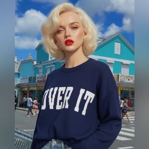 NWT Gray 'Over it' Sweater- Oversized. Large